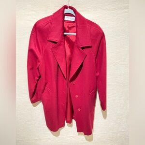 Forecaster Women’s Red Wool Blend Trench Coat